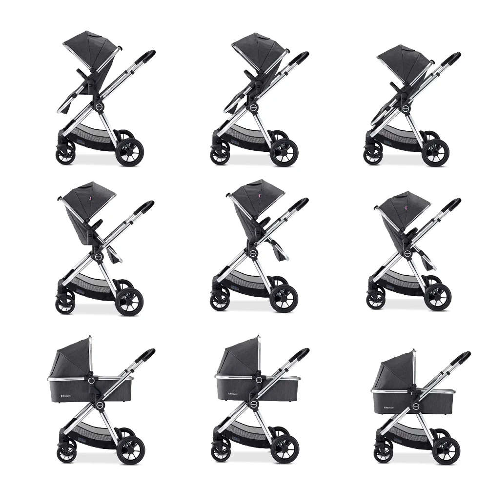 Babymore Memore V2 Pram Pushchair 11 Piece Chrome - Image 7