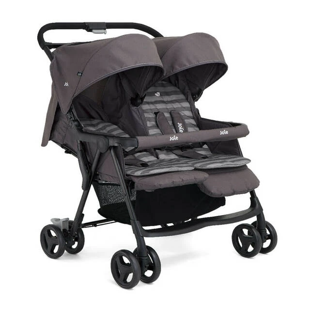 Joie Aire Twin Stroller Dark Pewter With 2 Footmuffs - Image 4
