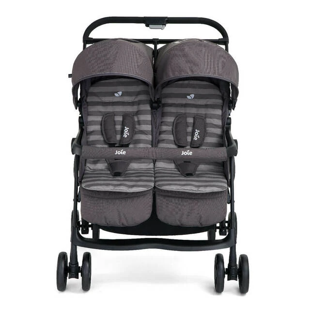 Joie Aire Twin Stroller Dark Pewter With 2 Footmuffs - Image 3