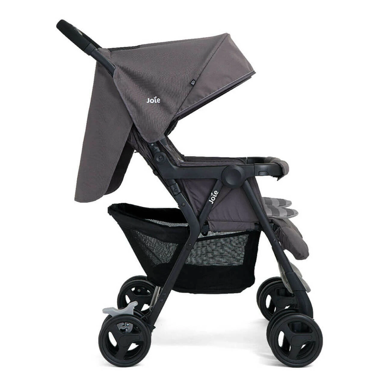 Joie Aire Twin Stroller Dark Pewter With 2 Footmuffs - Image 2