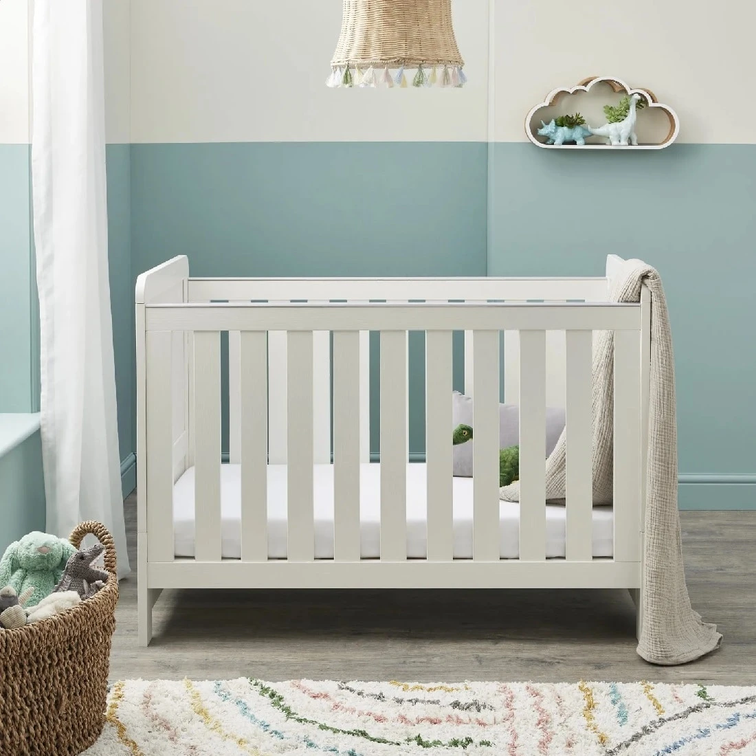 Babymore Caro 4-1 Cot Bed β White Wash