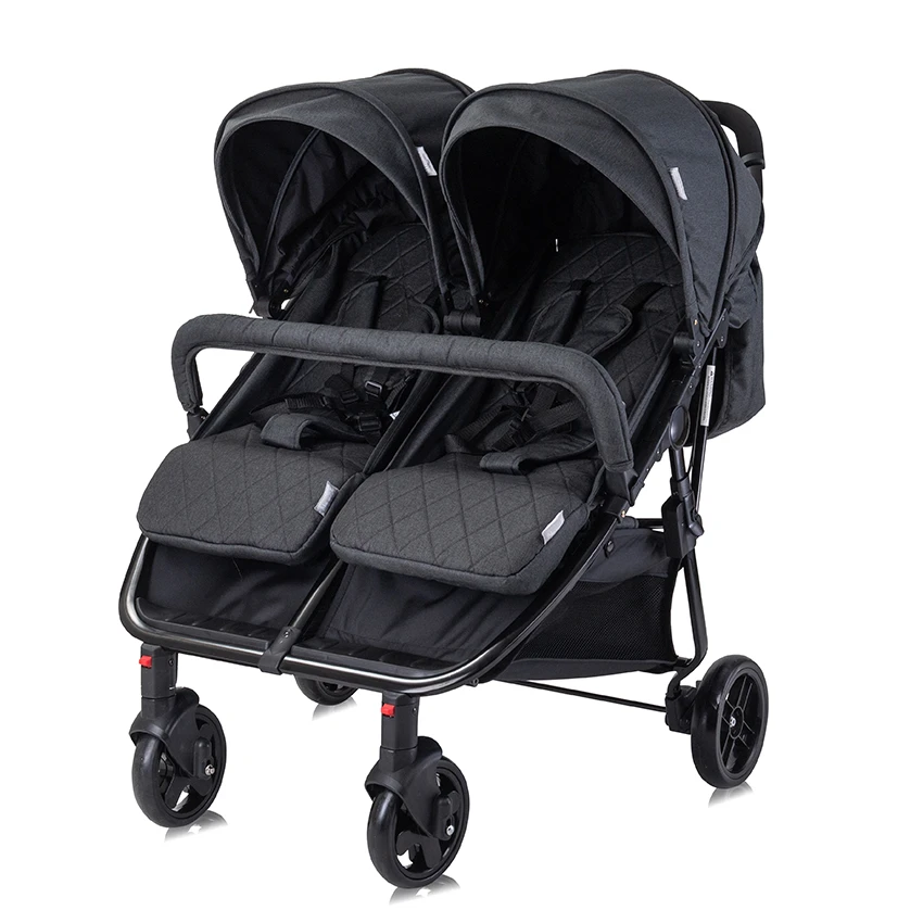Lorelli Duo Twin Stroller β Black - Image 2