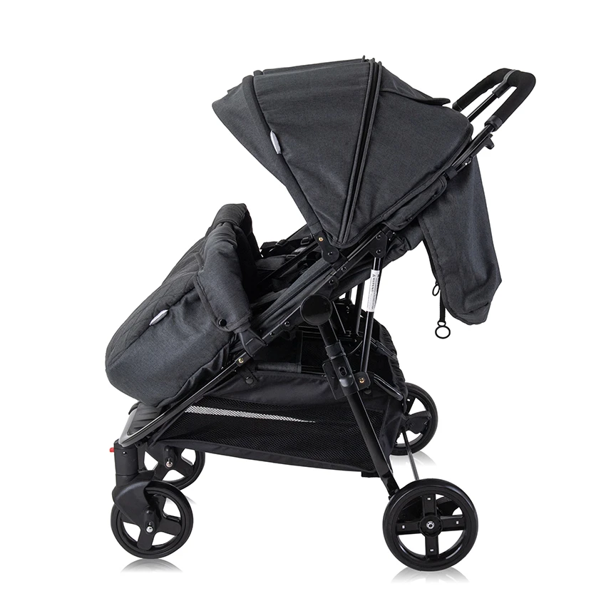 Lorelli Duo Twin Stroller β Black - Image 3