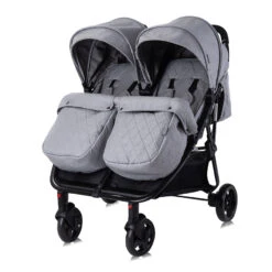 Lorelli Duo Twin Stroller – Cool Grey