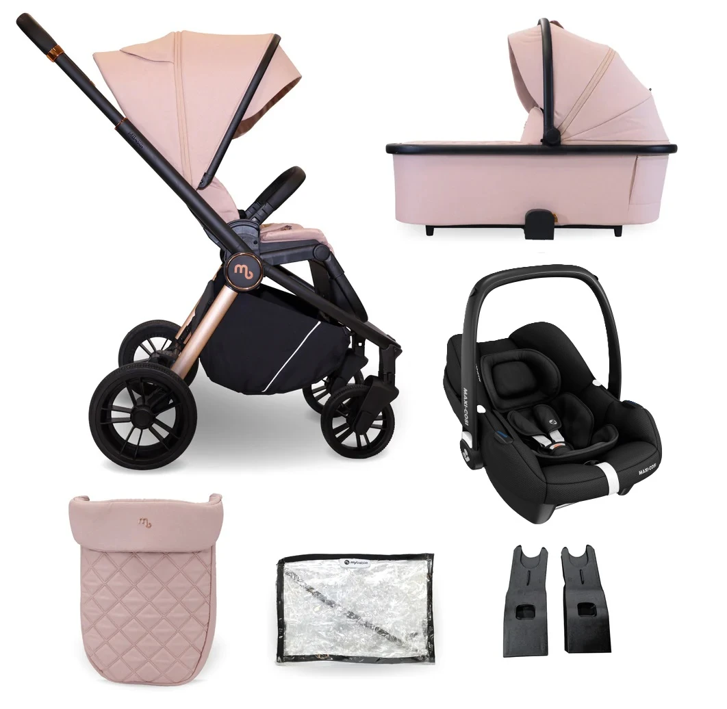 My Babiie Travel System With Cabriofix Car Seat β Pastel Pink