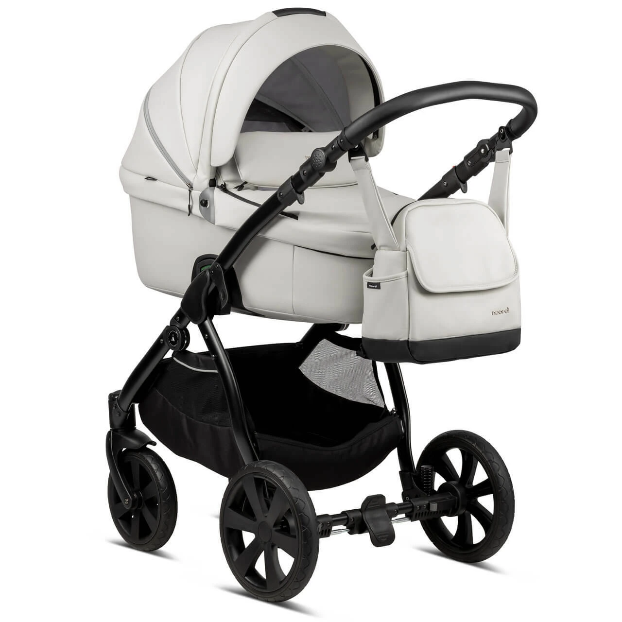 Noordi Fjordi Leather 2 In 1 Pram β Cloud - Image 3