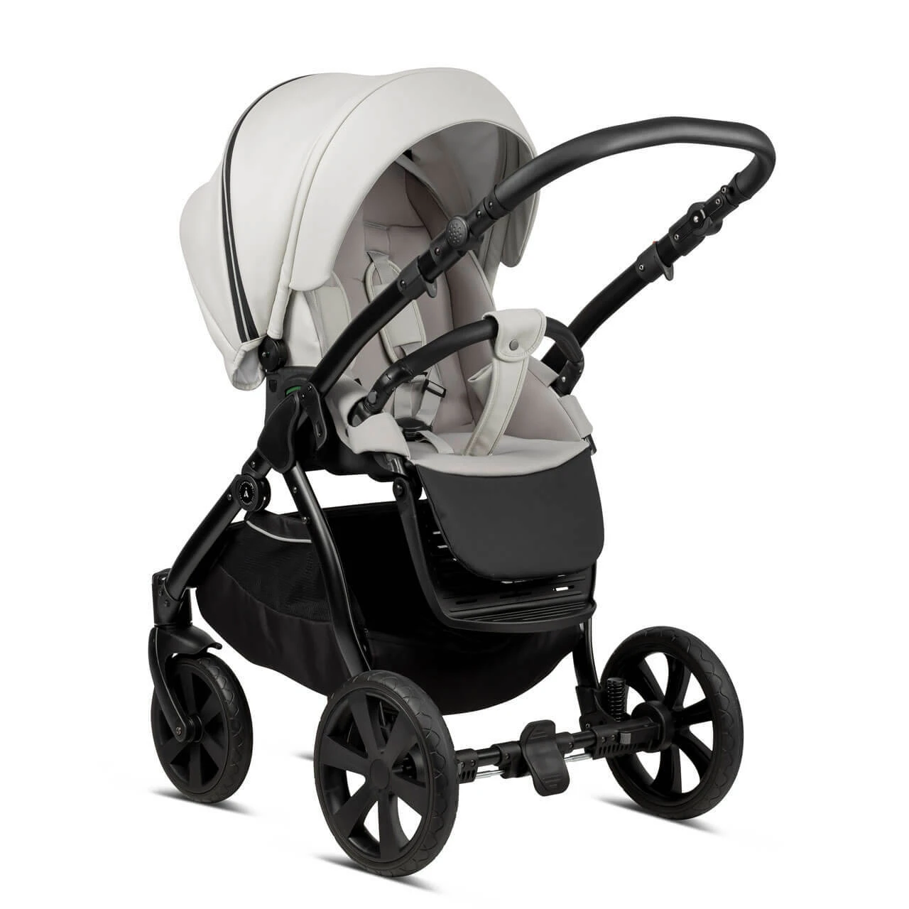 Noordi Fjordi Leather 2 In 1 Pram β Cloud - Image 6