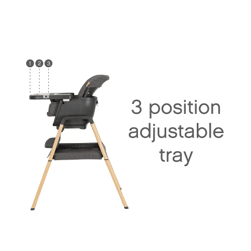 Tutti Bambini Nova Highchair β Grey/Oak - Image 5