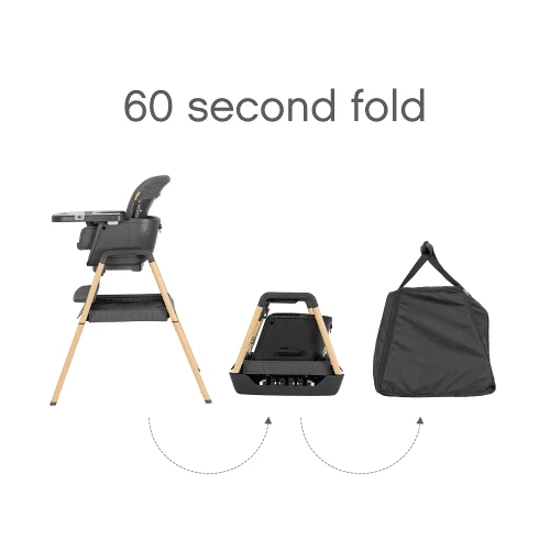 Tutti Bambini Nova Highchair β Grey/Oak - Image 4