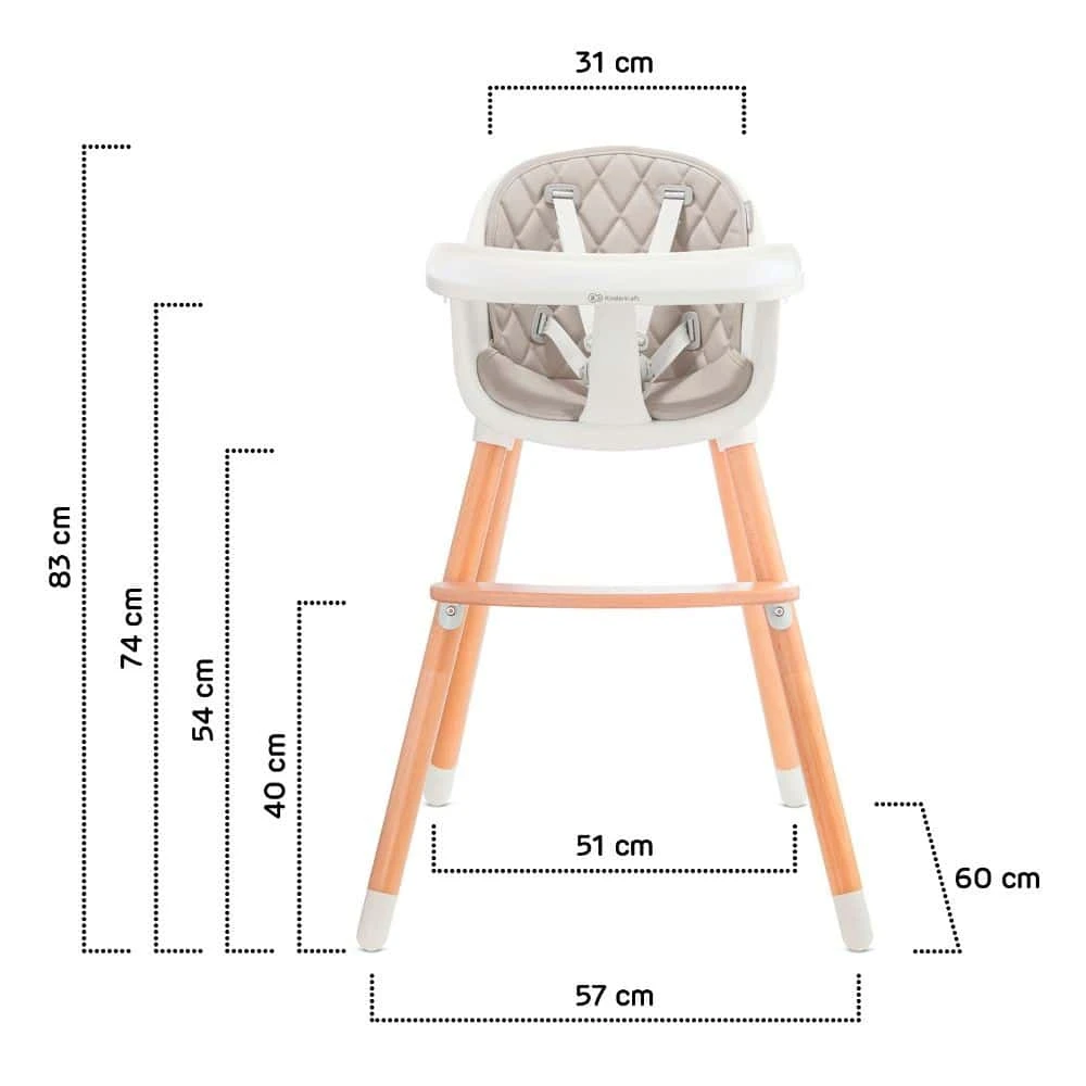 Kinderkraft Sienna Grey High Chair - Image 13