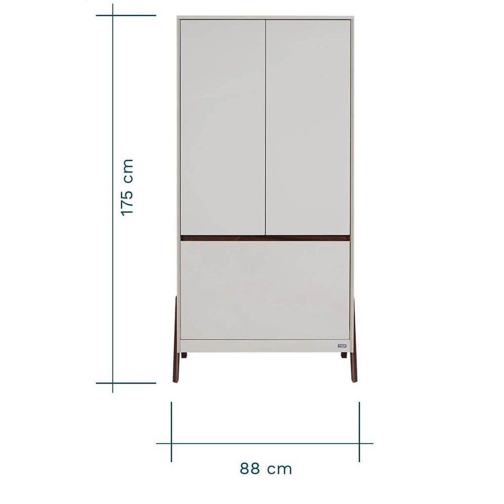 Tutti Bambini Fuori 3 Piece Room Set White Sand/Warm Walnut - Image 5