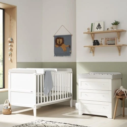 Tutti Bambini Rio 2 Piece Nursery Room Set β White Dove Grey