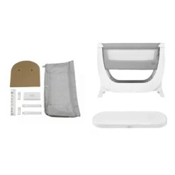 Shnuggle® Shnuggle Air Bedside Crib Bundle – Dove Grey