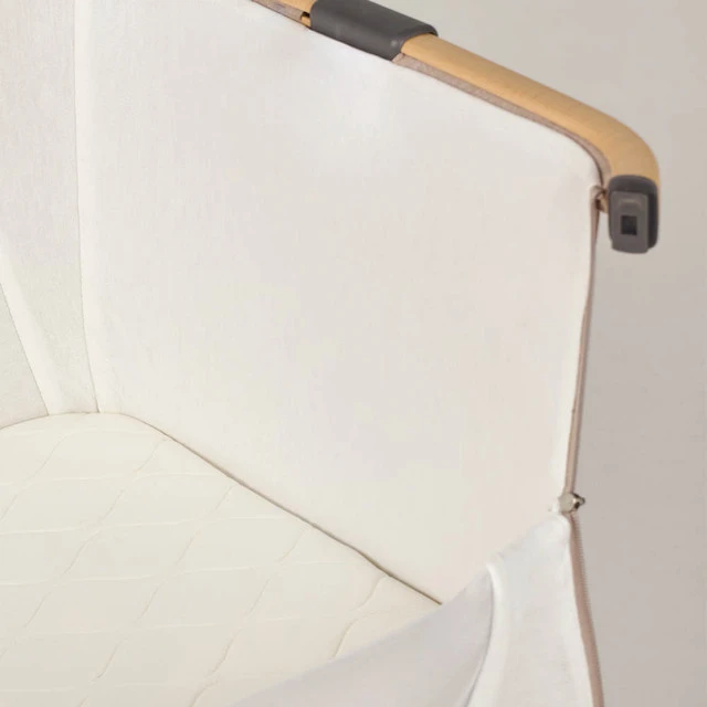 Silver Cross Lunar Bedside Crib β Oatmeal - Image 3