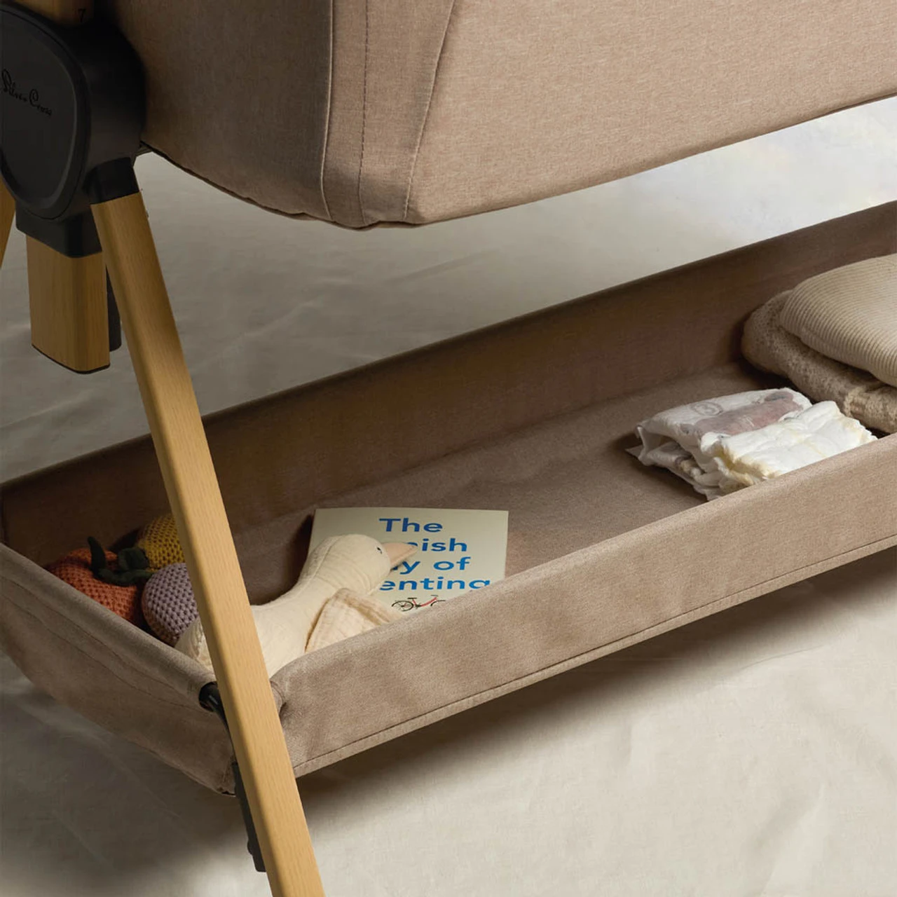 Silver Cross Lunar Bedside Crib β Oatmeal - Image 5