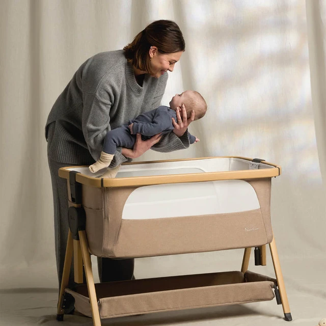 Silver Cross Lunar Bedside Crib β Oatmeal - Image 8