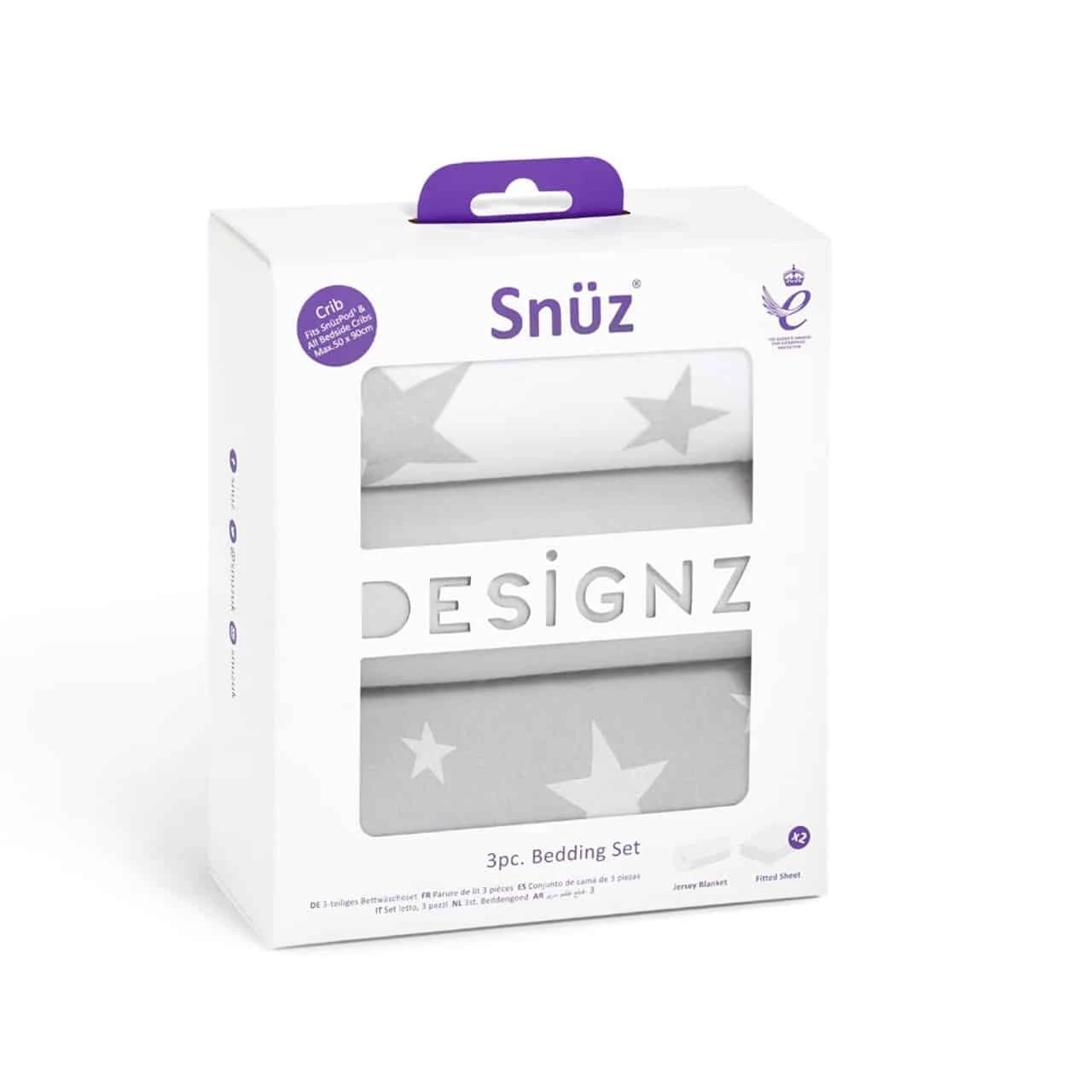 Snuz 3pack Crib Bedding Set Stars - Image 2
