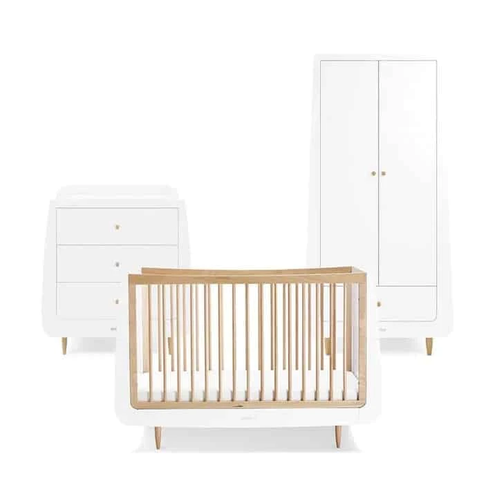 Snuz Skandi 5 Piece Nursery Room Set Bundle β White With Natural - Image 2