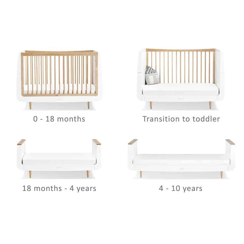 Snuz Skandi 5 Piece Nursery Room Set Bundle β White With Natural - Image 4