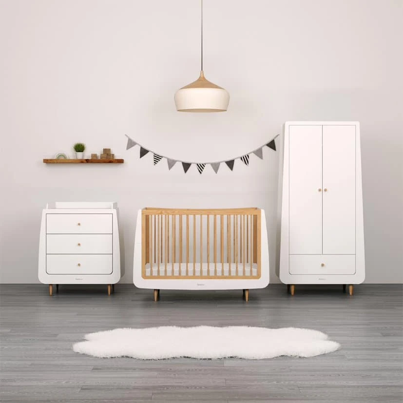 Snuz Skandi 5 Piece Nursery Room Set Bundle β White With Natural - Image 3