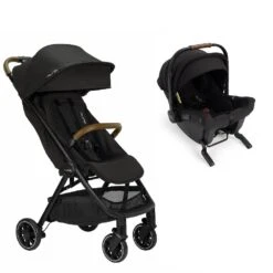 Nuna TRVL Compact Stroller And URBN Car Seat β Caviar