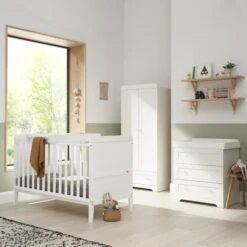 Tutti Bambini Rio Nursery Room Set/Rocking Chair Bundle β White