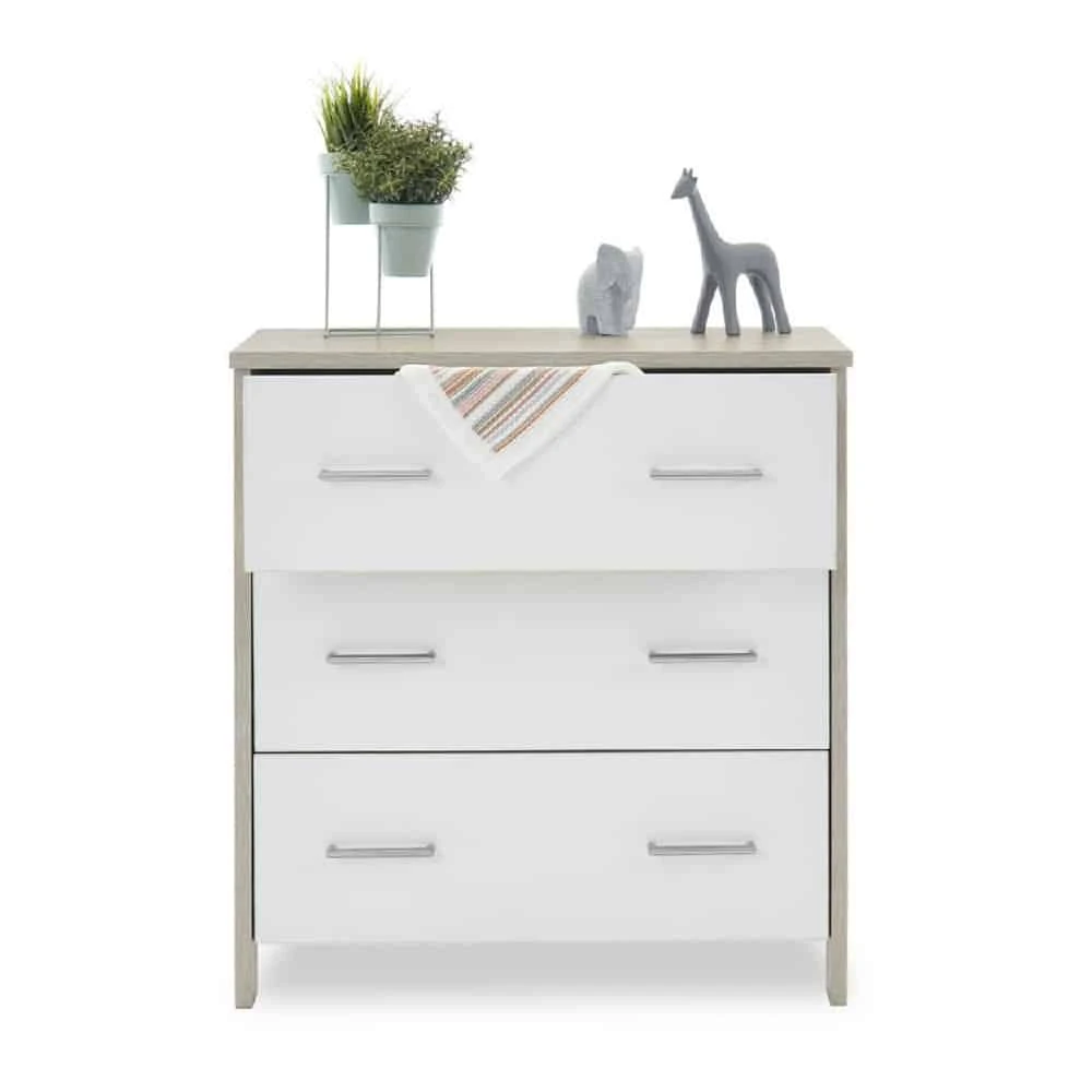 Obaby Nika Mini 4 Piece Nursery Room Set/Under Drawer β Grey Wash/White - Image 7