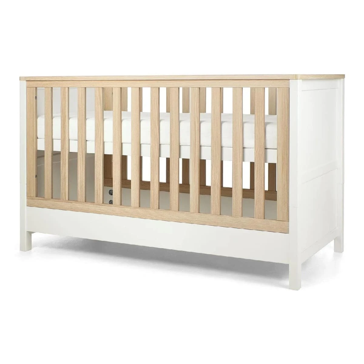 Mamas & Papas Harwell Cotbed White/Natural With Premium Pocket Spring Mattress - Image 4