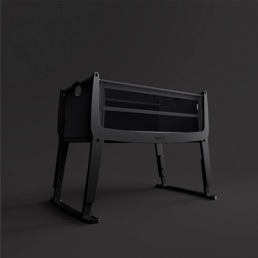 SnuzPod Studio Bedside Crib With Mattress Brooklyn Graphite - Image 3