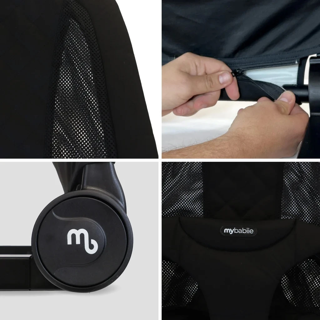 My Babiie Reclining Baby Bouncer – Black - Image 5