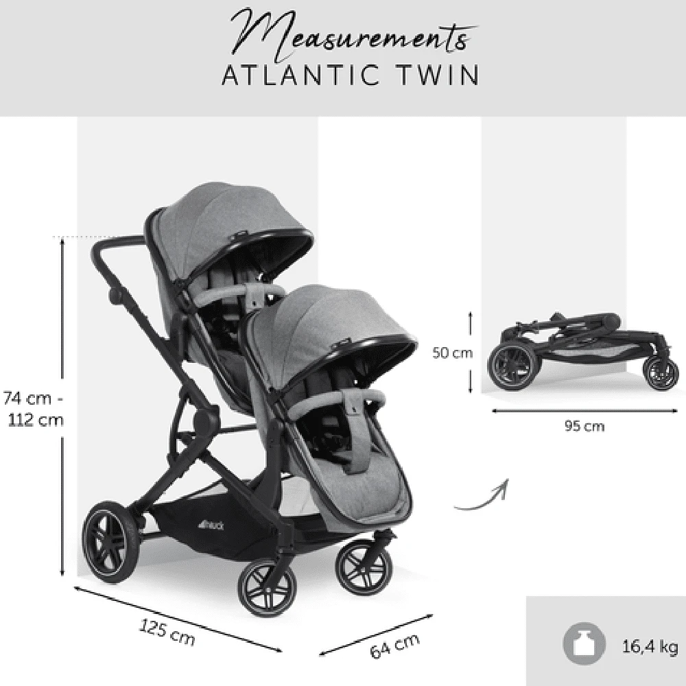 Hauck Melange Grey Atlantic Twin 3 In 1 Joie Travel System Bundle 1 - Image 11