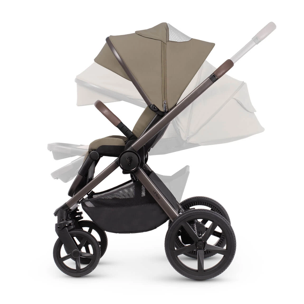 Venicci Tinum Upline SE 3 In 1 Pram With Car Seat Options β Powder - Image 18
