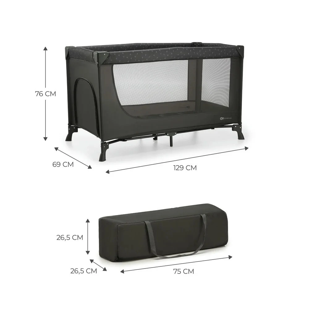 Kinderkraft Cot 2in1 JOY LIGHT β Grey - Image 4