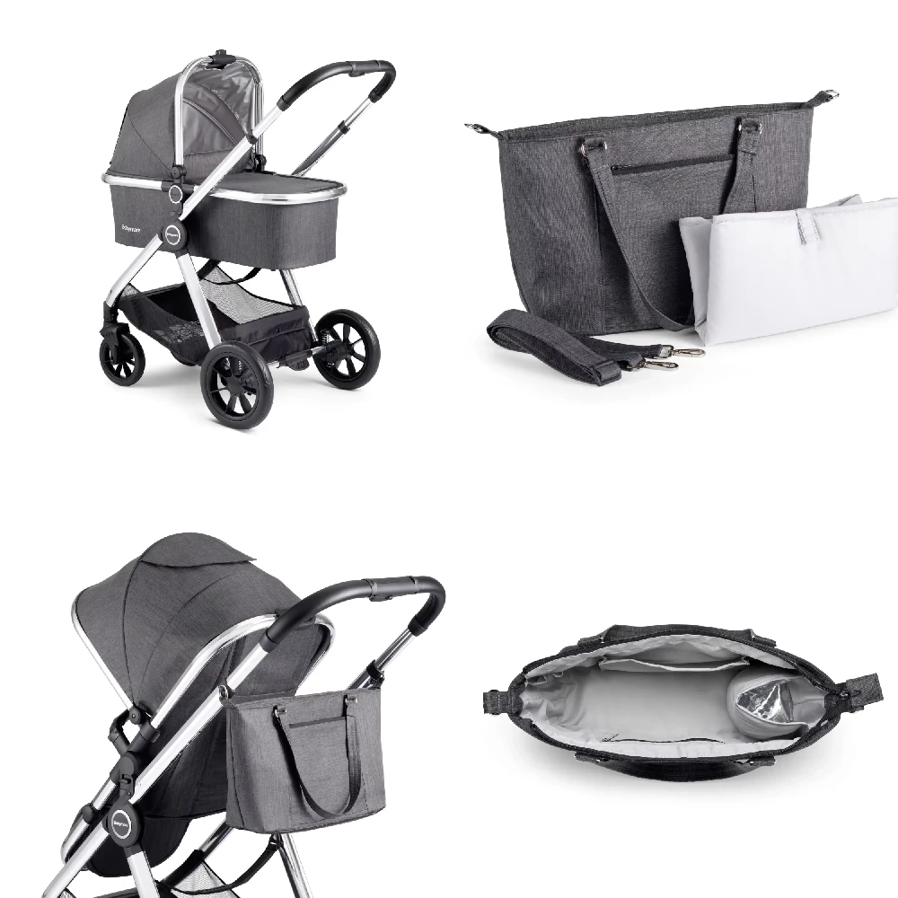Babymore Memore V2 Pram Pushchair 11 Piece Chrome - Image 11