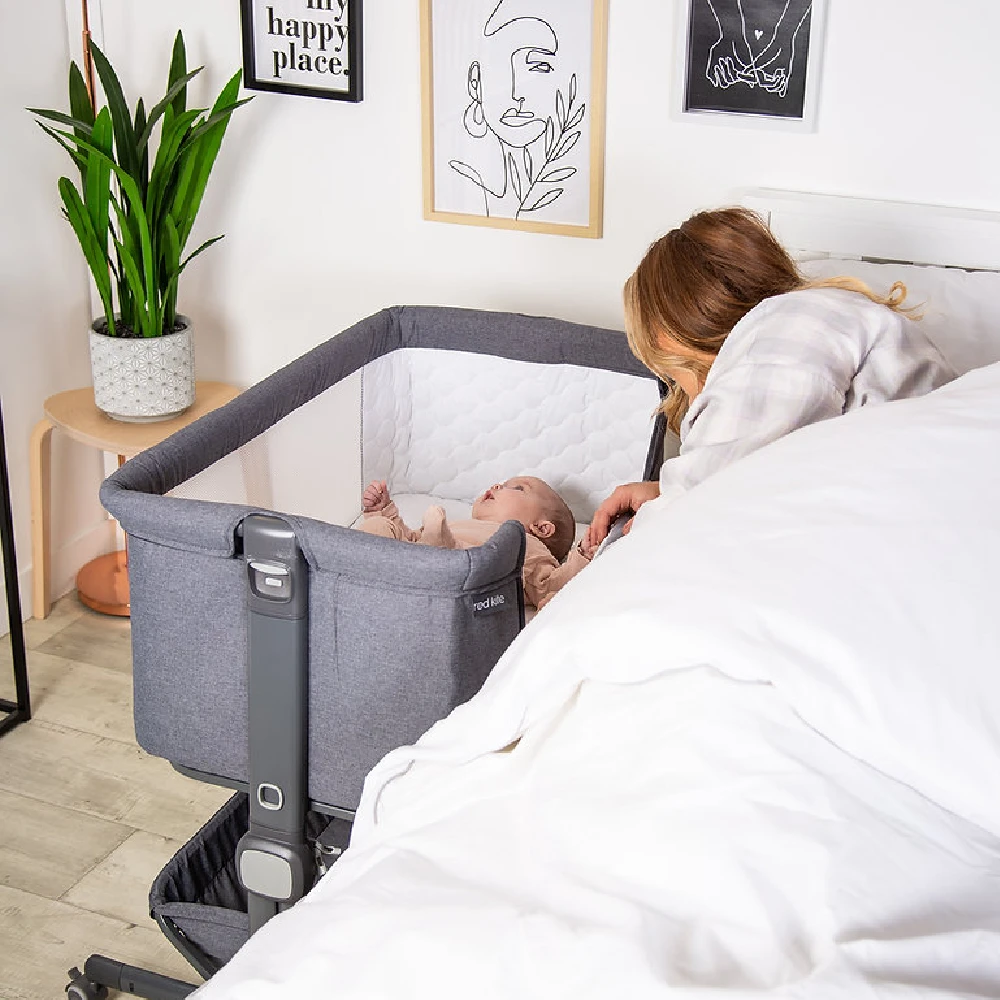 Red Kite Cozysleep Bedside Crib Grey - Image 7