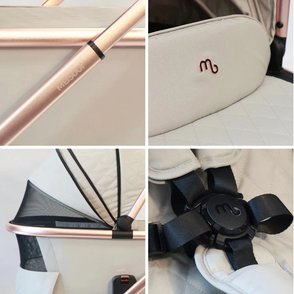 My Babiie Travel System With Base β Rose Gold Stone - Image 5