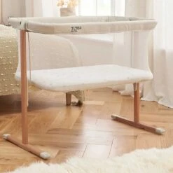 Tutti Bambini ZiZee Rocking Crib β Scandinavian Walnut/ Ecru